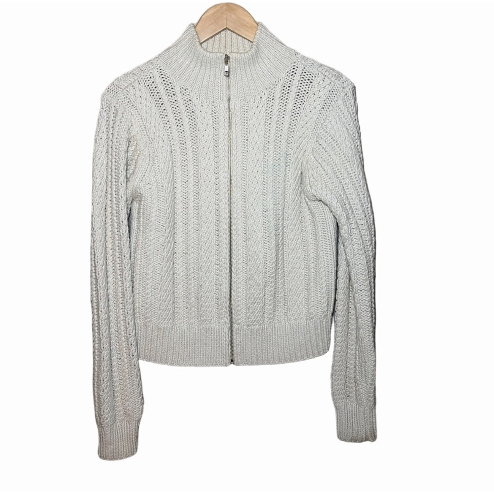 Kors by Michael Kors Thick Cable Knit Cotton Sweater Tan Size Medium